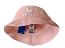 Image of adidas Originals Mens Pink Trefoil Bucket Hat Size L/XL/ 59 - 60cm