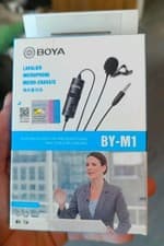 Image of Boya BY-M1 V1 Omni Directional Lavalier Microphone for 3.5mm Jack New In Box