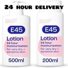Image of E45 Moisturising Lotion 250ml /500 ml for Dry & Sensitive Skin Daily Moisturiser