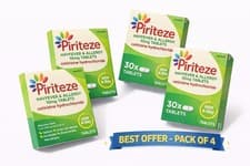 Image of Piriteze Allergy Tablets - 30 Count Pack Of 4