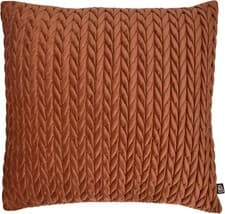Image of Filled Cushion Cover AMORY BRONZE Ruched Velvet By Laurence Llewelyn-Bowen