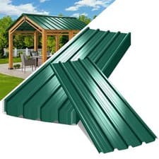 Image of 12x Green Metal Cladding Roofing Galvanized Profile Corrugated Roof Sheets Shed