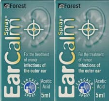 Image of 2 x EarCalm Spray 5ml - Outer Ear Infection Treatment, Antibacterial & Fungal