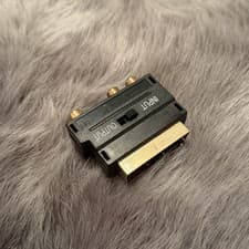Image of SCART TO S-VIDEO S-VHS & 3 RCA / PHONO AUDIO VIDEO AV TV ADAPTER GOLD CONNECTOR