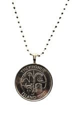 Image of Coin  based Pendant -Iceland -10 Kronur  - Protector spirits-Uniq gift