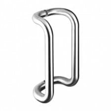 Image of Cranked Pull Door Handle 450x32mm Stainless