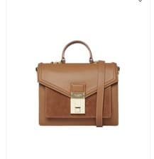 Image of Ted Baker Kimmbas Luggage Lock Medium Satchel Bag in Brown