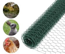 Image of 5M X 0.6M X 25MM PVC COATED GALVANISED WIRE NETTING