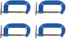 Image of 4 Pack of G Clamps You Choose Clamp 50mm 75mm 100mm or 150mm Fine Thread
