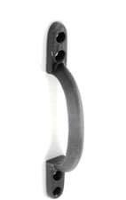 Image of Black D Pull Handle Cast Iron 6"/150mm Cupboard Drawer Door Shed Gate Hardware