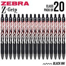 Image of Zebra Z-Grip Smooth Retractable Ballpoint Pen Red Ember, Black Ink 20 CLASS PACK