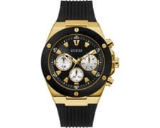 Image of NEW GUESS POSEIDON GW0057G1 Multifunction Silicone Black & Gold