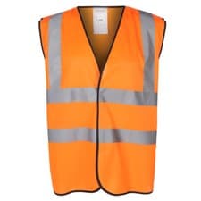 Image of Mens Yellow or Orange HIGH VISIBILITY Vest Safety Waistcoat Hi Vis / Viz Jacket