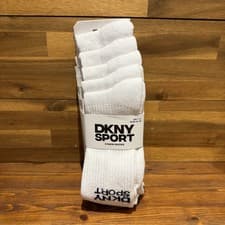 Image of DKNY Sport Socks 5 Pack White UK Size 7-11 Cotton New
