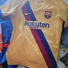 Image of Official Nike FC Barcelona 2019 Away Shirt Kids Size L 147-158cm Excellent Cond