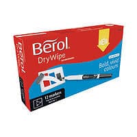 Image of Berol Drywipe Pen Fine Black (12 Pack) 1984901
