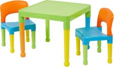 Image of Liberty House Toys Children'S Multi-Coloured Table & 2 Chairs Set, Multicoloured