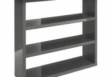Image of LPD Furniture Puro High Gloss White, Charcoal, Cream and Stone Bookcase