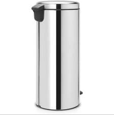 Image of Brabantia Pedal Bin Newclon - 30 Litre - Brilliant Steel (Metal Bucket)