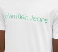 Image of Calvin Klein Jeans INSTITUTIONAL LOGO SLIM Short-Sleeve Top T-Shirts RRP £45