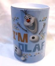 Image of Disney Frozen Movie Olaf The Snowman 6" H Money Coin Bank Round Container-New!