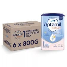 Image of 1 & 6 Pack Aptamil Hungry First Baby Milk Formula Powder from Birth 800g