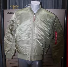 Image of Alpha Industries MA-1 VF59 19118/01 Sage Green Pilot Bomber Jacket