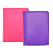 Image of Arpan A4 Zipped Conference Folder, Ring Binder Portfolio with Calculator & Pad