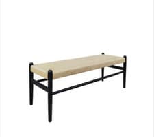 Image of Lara Wishbone 2 Seater Dining Bench, Beech Wood
