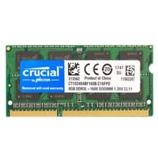 Image of Crucial DDR3L 8GB 16GB 32GB 1600MHZ PC3L-12800 Laptop SODIMM 204-Pin Memory RAM