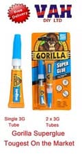 Image of Gorilla Super Glue sgl or  2x 3g Strong Adhesive Multi-Purpose Waterproof