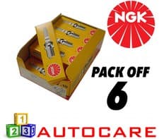 Image of NGK Replacement Spark Plug set - 6 Pack - Part Number: BPR6ES No. 7822 6pk