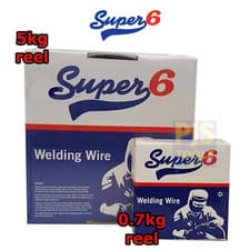 Image of 0.7kg or 5kg x Super 6 SWP A18 0.8mm mild steel copper coated mig welding wire