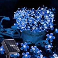 Image of 🌸 Solar Garden Flower String Lights – Waterproof Outdoor LED Fairy Garland