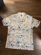 Image of Pretty green printed chilton shirt in blue size medium new with tags