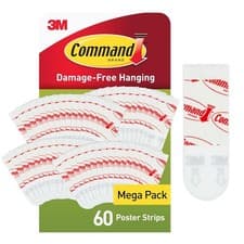Image of Command Poster Adhesive Strips, Value Pack, 60 60 Strips