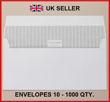 Image of DL White ENVELOPES Super Self Seal Wallet PREMIUM 100gsm Strong Window Letter