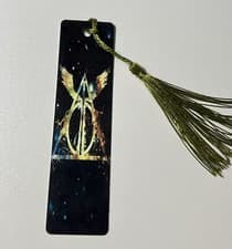 Image of Deathly Hallows Metal Bookmark With Tassel Harry Potter