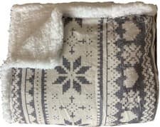 Image of Super Soft Nordic Fleece Sherpa Throw Blanket 130 x 160cm for Chair Bed Sofa