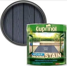 Image of Cuprinol Anti Slip Decking Stain Hard Wearing 2.5L Urban Slate Weather Proof
