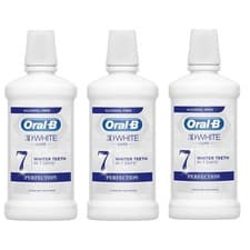 Image of Oral-B 3D White Luxe Perfection Mouthwash – Fresh Breath & Whitening Care 3 Pack