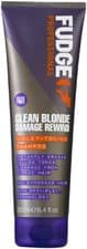 Image of Fudge Professional Clean Blonde Damage Rewind Shampoo, Intense Purple Toning for