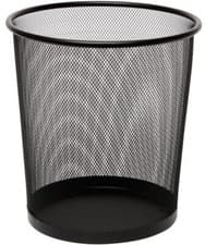 Image of Metal Waste Paper Bin For Office Home Bedroom Metal Mesh Round Rubbish Basket UK