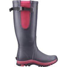 Image of Cotswold Womens Wellies Milton Pull On navy pink UK Size