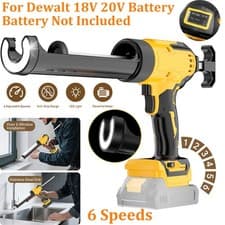 Image of Cordless Caulking Gun Glass Mastic Sealant Gun For Dewalt 18V Batteries Electric