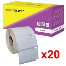 Image of Compatible For Dymo Labelwriter Thermal Address Labels 11x54mm 11351 1500 Labels