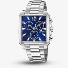 Image of Lotus Mens Stainless Steel Strap Blue Chronograph Dial Watch L18850/2