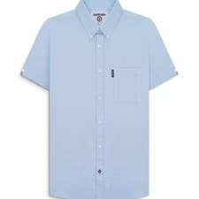 Image of Lambretta Mens Oxford Shirt Short Sleeve Shirt