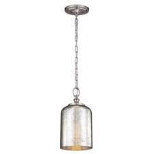 Image of 1 Bulb Ceiling Pendant Light Fitting Brushed Steel LED E27 60W Bulb