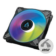 Image of ARCTIC P14 PWM PST ARGB 140mm 14cm Black Case Fan 1900RPM 69CFM 0dB Mode 12 LEDs